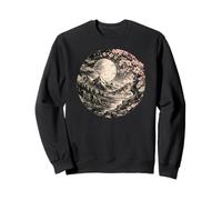 Cherry Blossom Mountain Moon Japanese Sakura Sweatshirt