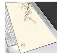 Cherry Blossom Mouse Pad XXL Gray Laptops Gaming Deskmat Mousepad Anime Office Carpet Gamer Keyboard Computer Desks(BLACK-3,400X900X3MM)