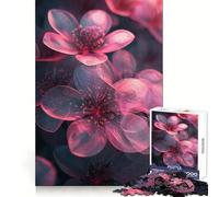 Cherry Blossom Neon Jigsaw Puzzles 1000 Pieces for Teenagers Thinking Skill Light Enjoyment Neat Edges (38x52cm)