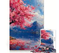 Cherry Blossom Ocean Dream 1000 Piece Jigsaws for Adults Puzzle Logical Think Restful Pleasure Seamless Lock (38x52cm)
