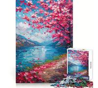 Cherry Blossom Ocean Dream 1000 Piece Puzzle For Teenagers Cognitive Workout Leisure Activity No Rough Edges Seasonal Gift (50x75cm)