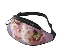 Cherry Blossom Outdoor Sports Waist Bag & Casual Chest Pack, Adjustable Unisex Fanny Pack for Hiking/Running/Cycling