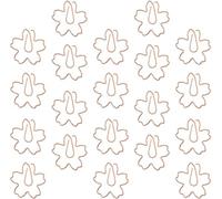 Cherry Blossom Paper Clips 20 Pcs, Rose Gold Bookmark Clips for Office Supplies, Photo Hanging Clips