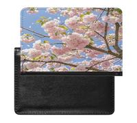 Cherry Blossom Passport Holder with Card Slots Portable Passport Cover Compact Waterproof Passports Protector