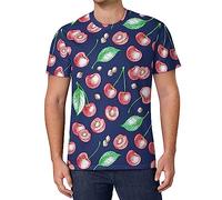 Cherry Blossom Pattern T Shirts Men Graphic Tee Tops 5XL