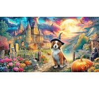 Cherry-Blossom-Pavilion-Under-Dreamy-Starry-Sky 1000 Pieces Recycled Paper Jigsaw Puzzle Impossible Hard Difficult Educational Games Great Gift Idea for Adults and Kids Age 12 Years Up 38x26/1000pcs