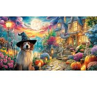 Cherry-Blossom-Pavilion-Under-Dreamy-Starry-Sky Jigsaw Puzzles 1000 Piece Recycled Paper Impossible Hard Difficult Great Gift Idea for Adults Educational Game Challenge 38x52/1000pcs