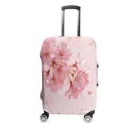 Cherry Blossom Petals Travel Luggage Cover Stretchable Airplane Suitcase Protector Sleeve Universal Washable Fit for 19-32 Inch Checked Baggage,Water Resistant Durable Luggage Protector X-Large, white