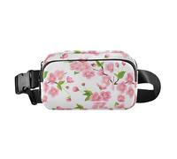 Cherry Blossom Pink Fanny Pack for Women Men Crossbody Belt Bag Fashion Waist Packs Purse with Adjustable Strap Travel Chest Bag for Outdoors Workout Travel