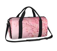 Cherry Blossom Pink Sports Duffel Bags Cherry Weekend Overnight Bag Casual Tote Holdall Travel Gym Luggage Duffel Bag for Kids Girls Boys Women Men