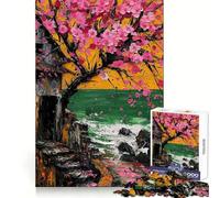 Cherry Blossom Poison Lake Jigsaw for Teenagers 1000 Pieces Thought Skill Mindful Escape Accurate Edges Unique Gift (38x26cm)