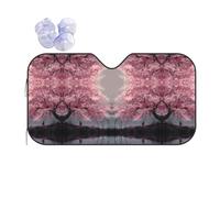 Cherry Blossom Print Windshield Sun Shade, Car Sun Shade For Front Window,Funny Car Sunshades Sun Visor Protector