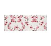 Cherry Blossom Printed Desktop Mouse pad Large Size Rubber Keyboard pad Suitable for Office and Home 31.5 inches x 12 inches