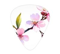Cherry Blossom Printed pick set - 12 pieces, thin, medium and thick guitar picks, suitable for guitar, bass, electric guitar and ukulele