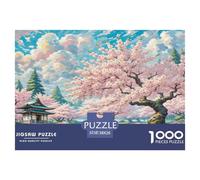 Cherry Blossom Puzzle 1000 Piece Jigsaw Adults Kids Puzzles Inspirational Games Educational Reliever Difficult Family Game Stress 1000pcs 38x26cm/1000pcs