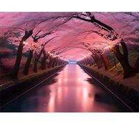 Cherry Blossom Puzzle 1000 Pieces, Paper Puzzles, Puzzle for Adults and Children 12 Years, DIY Large Puzzle Mats, Premium Quality Classic Paper Jigsaw, Home Wall Decor Gift See 38x52cm