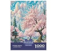 Cherry Blossom Puzzle 1000Pc Jigsaw Adults Kids Puzzles Creative Challenge Games Home Decoration Inspirational Games Educational 1000pcs 70x50cm/1000pcs