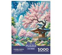 Cherry Blossom Puzzle 1000Pc Jigsaw Adults Kids Puzzles Creative Challenge Games Home Decoration Inspirational Games Educational 1000pcs 38x26cm/1000pcs