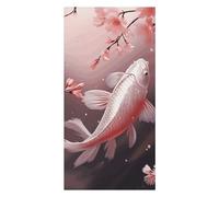 Cherry Blossom Red Carp Beach Towels Extra Large, Quick Dry Absorbent Multipurpose, Oversized Beach Towel, Sand Free Foldable Lightweight, Travel Towel, For Beach Pool Camping Travel Vacation, 63x31.5