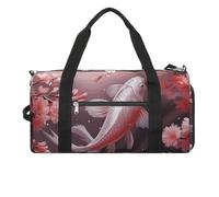 Cherry Blossom Red Carp Gym Bag Travel Duffel Bags for Men Women Large Weekender Bags Carry On Overnight Duffle Bag with Shoe Compartment for Workout, style, One Size