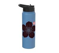 Cherry Blossom Sakura Japanese Flower Kanji Stainless Steel Insulated Water Bottle