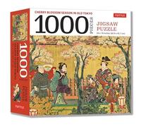 Cherry Blossom Season in Old Tokyo Jigsaw Puzzle 1,000 piece: Woodblock Print by Utagawa Kunisada (Finished Size 24 in X 18 in)