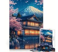 Cherry Blossom Serenity- 1000 Piece Jigsaw Puzzles for Teenagers Jigsaw Sharp Recall Soothing Downtime Uniform Cut (38x26cm)