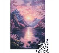 Cherry Blossom Serenity -3 1000-Piece Adult Jigsaw Puzzle, 70x50cm/1000pcs; for Progress Whenever Time Allows; White Card Pieces with Reduced Dust