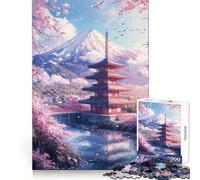 Cherry Blossom Serenity- Jigsaw Puzzles for Teenagers 1000 Piece Memory Training Tranquil Escape Flawless Cut Memorable Gift (38x52cm)