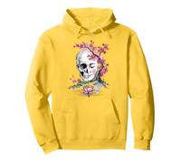 Cherry Blossom Skull Buddha Lotus Japan Rebirth Pullover Hoodie