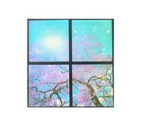 Cherry Blossom Sky Ceiling Light Box, LED Panel, 4 Pcs of 60x60Cms / 600x600mm, Mimics Natural Light for Office and Home (2D, 40W, 6500K)