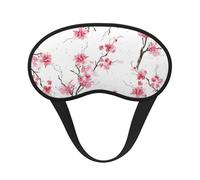 Cherry Blossom Sleep Mask for Side Sleeper Soft Breathable Sleeping Eye Mask Blackout Silk Eye Sleep Shade Cover with Elastic Strap Night Blindfold for Women Men Travel Nap