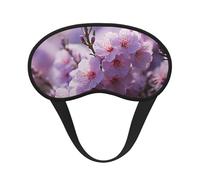 Cherry Blossom Sleep Mask for Side Sleeper Soft Breathable Sleeping Eye Mask Blackout Silk Eye Sleep Shade Cover with Elastic Strap Night Blindfold for Women Men Travel Nap