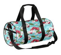 Cherry Blossom Sports Gym Bag Duffel Bags Workout Lightweight Shoulder Weekender Bag Travel Duffel Bag for Men Women(Flower Blue), Cherry Blossom, 17.6(L) x 9(W) x 9(H) inch