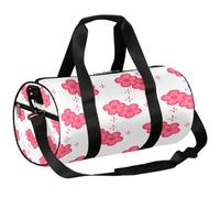 Cherry Blossom Sports Gym Bag Duffel Bags Workout Lightweight Shoulder Weekender Bag Travel Duffel Bag for Men Women(Pink Floral), Cherry Blossom, 17.6(L) x 9(W) x 9(H) inch