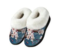 Cherry Blossom Spring Flowers Boot Slippers Indoor Outdoor House Shoes M