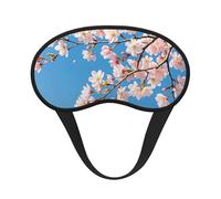 Cherry Blossom Spring Theme Sleep Mask for Women Men Soft Travel Eye Mask with Adjustable Straps Sleeping Eye Shade Cover for Travel Yoga Nap Sleeping