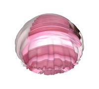 Cherry Blossom Staircase Shower Cap for Women Men Double Layer Waterproof Bath Cap Elastic Reusable Shower Hat Bath Hair Wrap Hat Washable Shower Bonnet for Long Hair, Braids Color432