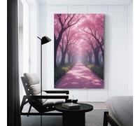 Cherry Blossom Trail Artistic Wall Art Painting The Picture of Animal Print On Canvas Artwork Pictures For Home Living Room Modern Decor Decoration 08x12inch(20x30cm)