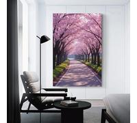 Cherry Blossom Trail Artistic Wall Art Painting The Picture of Animal Print On Canvas Artwork Pictures For Home Living Room Modern Decor Decoration 16x24inch(40x60cm)