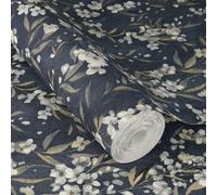 Cherry Blossoms Wallpaper Japenese Flowers Foliage Kitchen Rasch 435238 Blue