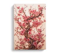 Cherry Blossom Tree Art Nouveau Canvas Print | Gallery Wrapped 30mm Frame Wall Art | 30x20 inches | Ready to Hang | Contemporary Floral Picture | Living Room Bedroom Lounge Office