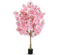 Cherry Blossom Tree Artificial- Realistic Fake Flowering Tree with Nursery Pot, Large Decorative Faux Sakura Plant for Garden, Hotel,Office, Wedding 120cm/3.9FT