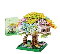Cherry Blossom Tree Building Set, Plants Flowers Treehouse Architecture Micro Mini Block Kits, Cherry Bonsai Tree Building Set Gift for Adults Teens(591PCS)
