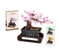 Cherry Blossom Tree Building Sets Lego Bonsai Tree Sets for Adults 3 in 1 Botanical Collection DIY Plant Gift for Home Decor and Office Art