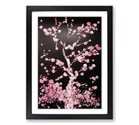 Cherry Blossom Tree Dreams Framed Print | A2 Black Framed Wall Art | Ready to Hang | Modern Floral Picture | Living Room Bedroom Lounge Office