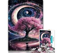 Cherry Blossom Tree Jigsaw Puzzles for Teenagers,Help The Brain Exercise Addictive Toys to Cultivate Patience Suitable for Couples (75x50cm)