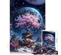 Cherry Blossom Tree on Alien Planet Jigsaws 1000 Pieces for Teenagers Smart Training Peaceful Escape Flawless Cut Winter Gift (38x52cm)