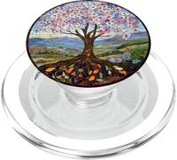 Cherry Blossom Tree Round Artwork PopSockets PopGrip for MagSafe