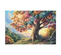 Cherry Blossom Tree Sunset Forest Wild Nature 1000 Piece Jigsaw Puzzle for Adults Teens Jigsaw Post Retirement Leisure Challenging Puzzle Great Gift for Seniors Stress Reliever 1000 PCS